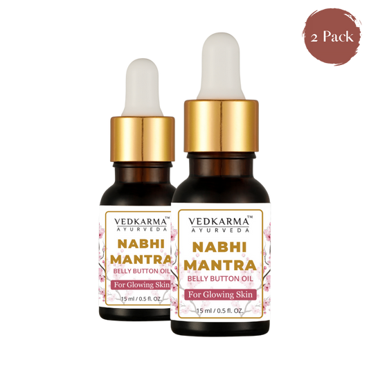 Vedkarma Ayurveda Nabhi Mantra Belly Button Oil For Glowing Skin (15ml) Pack Of 2