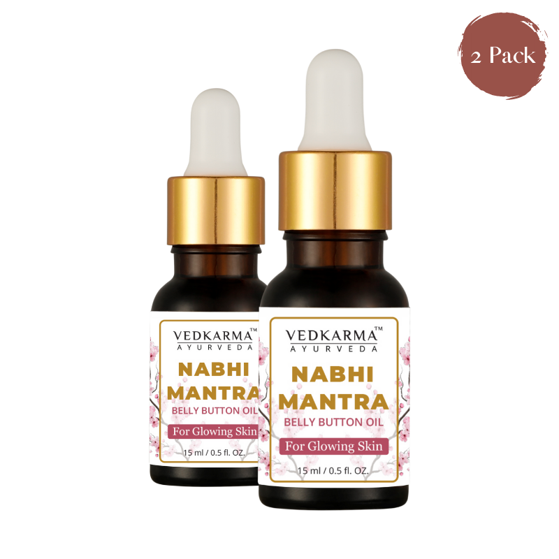 Vedkarma Ayurveda Nabhi Mantra Belly Button Oil For Glowing Skin (15ml) Pack Of 2