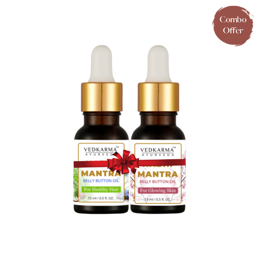 Vedkarma Ayurveda Nabhi Mantra Belly Button Oil For Healthy Hair & For Glowing Skin  (Combo Pack)