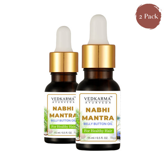 Vedkarma Ayurveda Nabhi Mantra Belly Button Oil For Healthy Hair (15ml) Pack Of 2