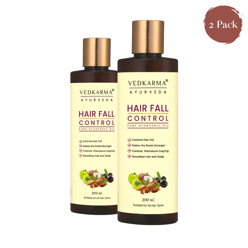 Vedkarma Ayurveda Hair Fall Control | Controls Hair Fall | Controls Premature Greying | Nourishes Hair And Scalp | With 20 Powerful Herbs